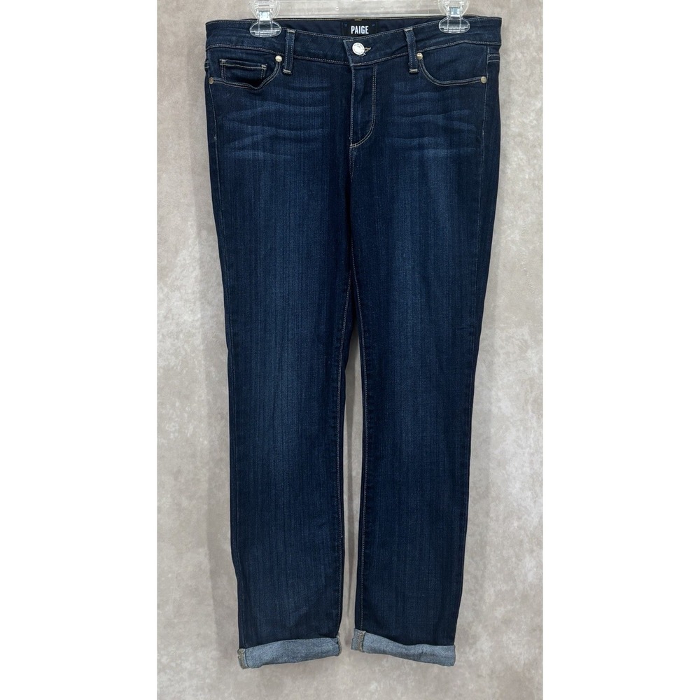 Paige Skyline Crop Jeans Women's‎ Size 30 Dark Wash Straight Leg Denim